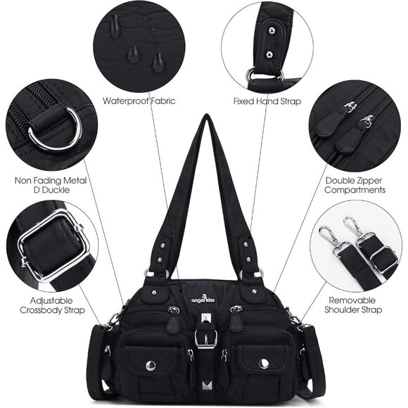 Elegant Hobo Shoulder Bag in Anti-Scratch PU Leather - Perfect for Everyday - Picture 5 of 8